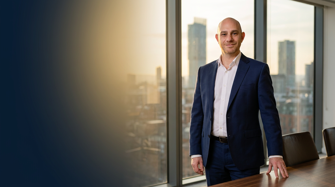 Darren Leigh in the DGL Commercial Finance office