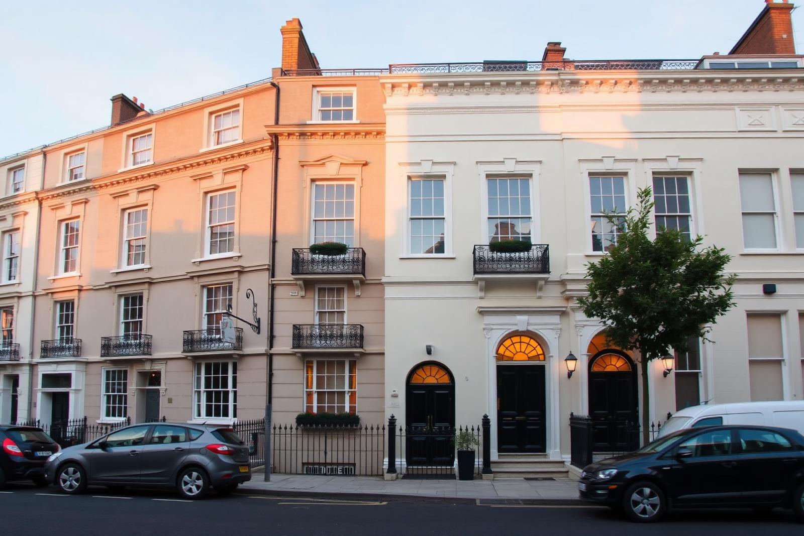 Georgian townhouses in London